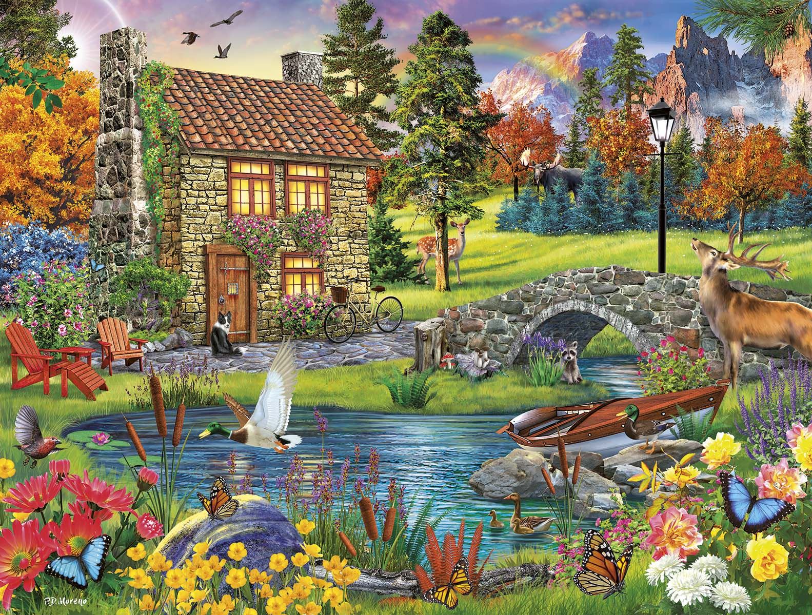 Wild Cottage Retreat 1000 Piece Jigsaw Puzzles