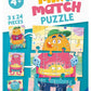Monsters Mix and Match 3 x 34 Piece Jigsaw Puzzle