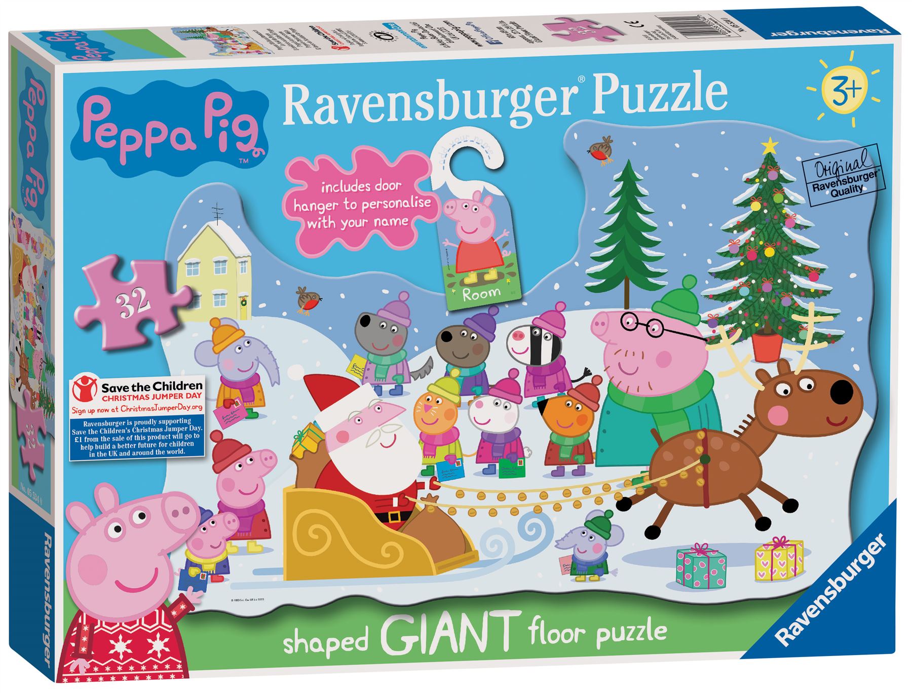 Peppa Pig Christmas 32 piece Jigsaw Puzzle with Door Hanger