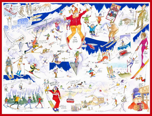 Skiing - Tim Bulmer 1000 Piece Jigsaw Puzzle