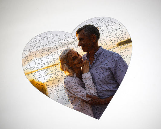 Personalised Heart Shaped Photo Puzzle couple 