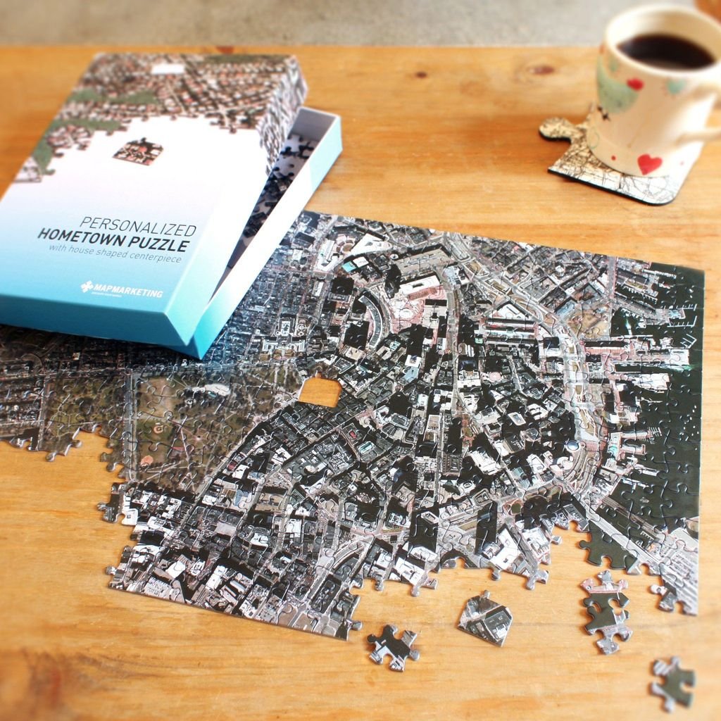 "My Hometown" Personalized Puzzle (USA Aerial Photography)