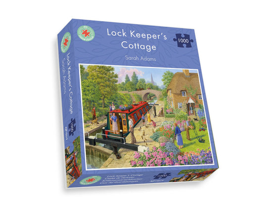 Lock Keeper's Cottage - Sarah Adams 1000 Piece Jigsaw Puzzle box