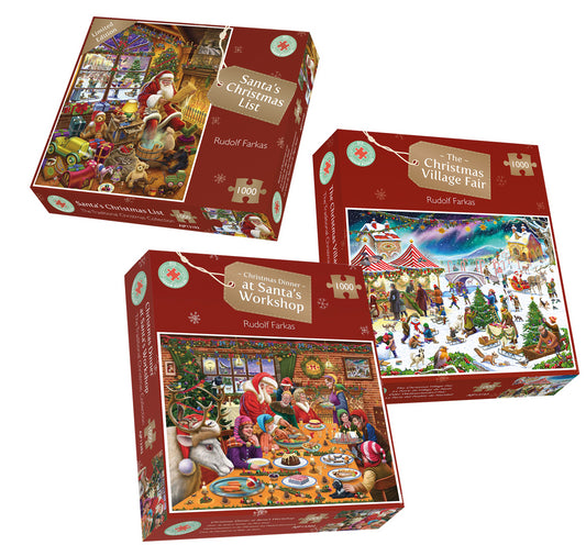 Fantastically Festive Christmas Jigsaw Puzzle Bundle Set