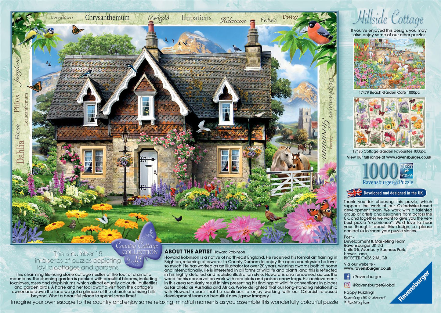 Country Cottage Collection No.15 - Hillside Cottage, 1000 piece Jigaw Puzzle
