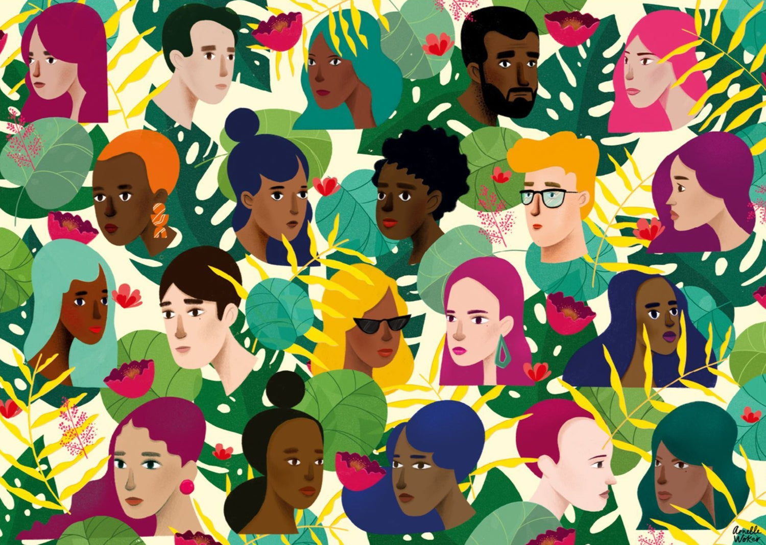 Falcon Contemporary Portraits 1000 Piece Jigsaw Puzzle