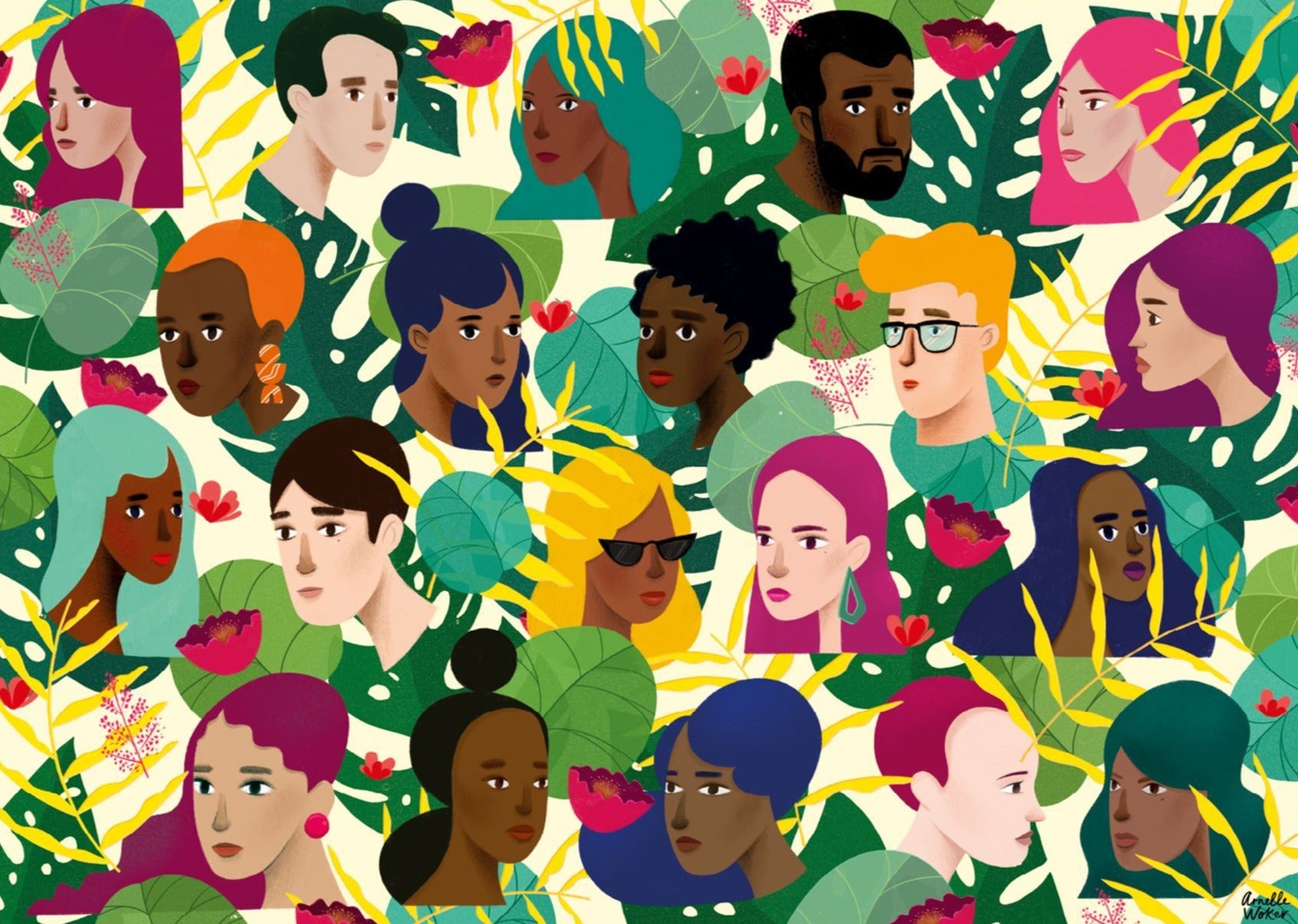 Falcon Contemporary Portraits 1000 Piece Jigsaw Puzzle