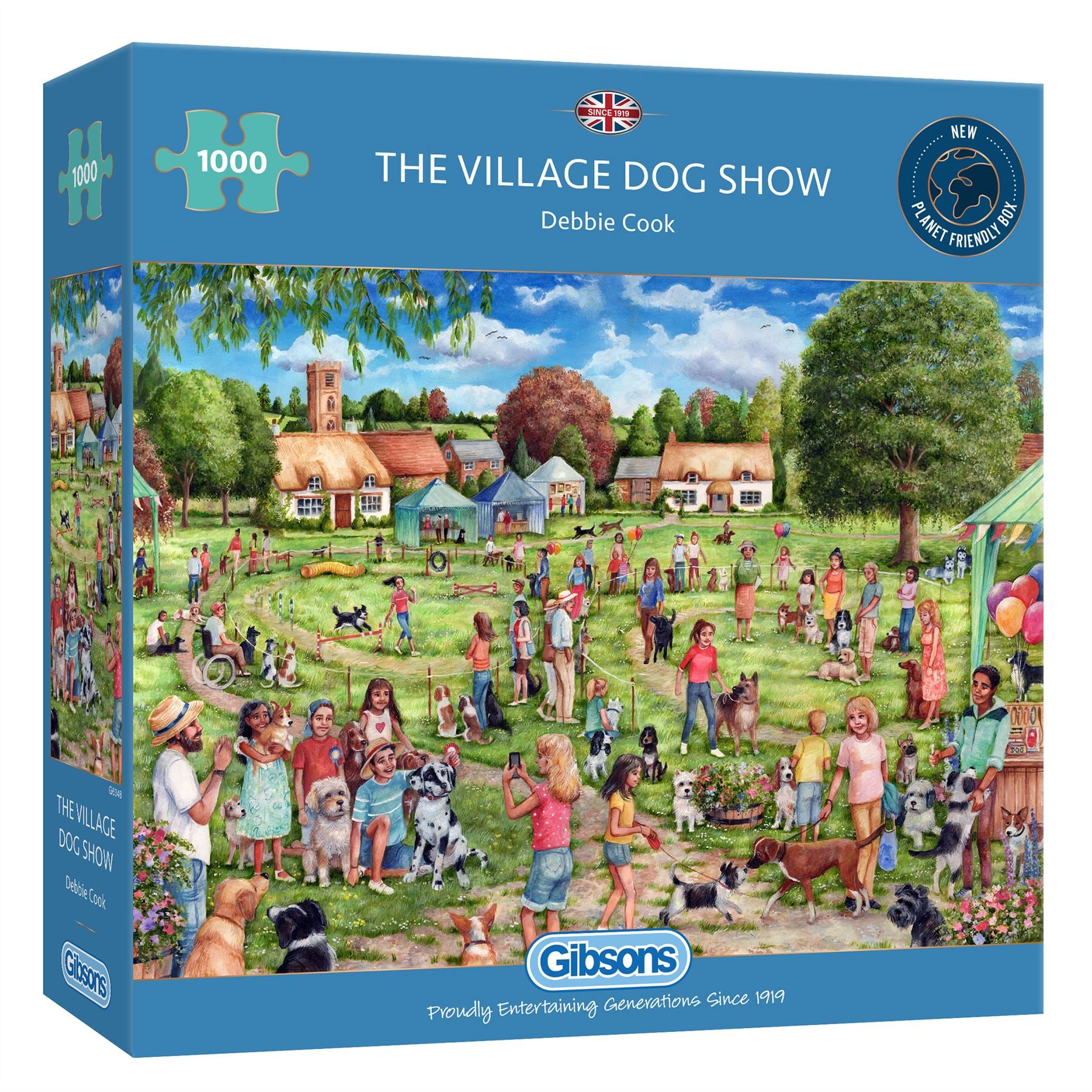The Village Dog Show 1000 Piece Jigsaw Puzzle box