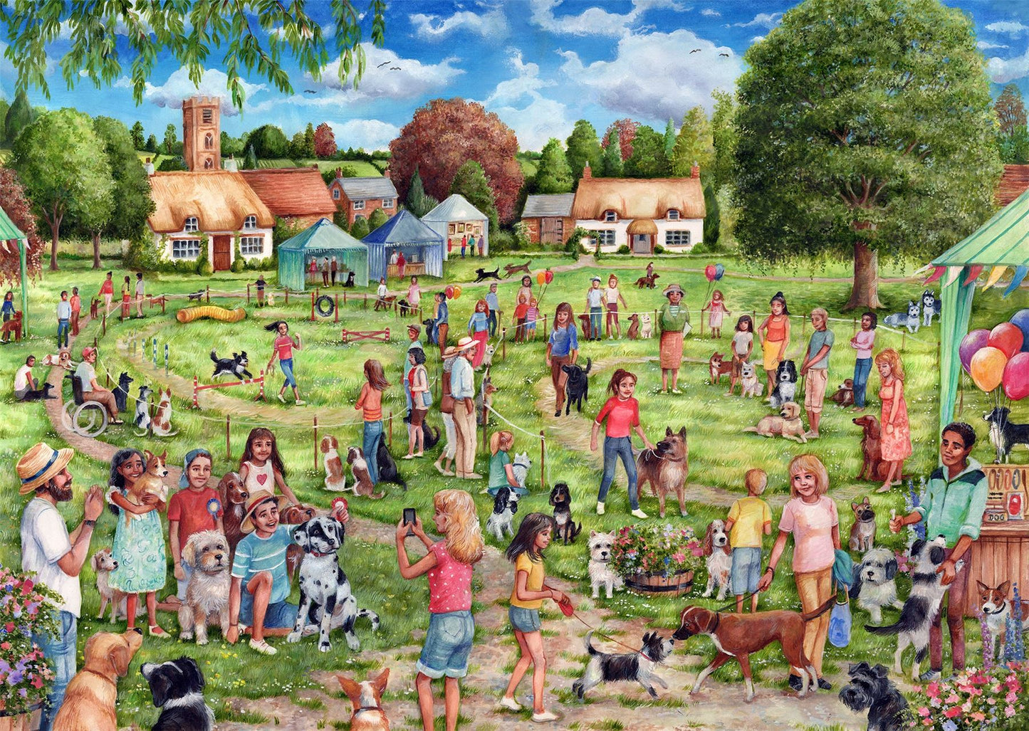 The Village Dog Show 1000 Piece Jigsaw Puzzle