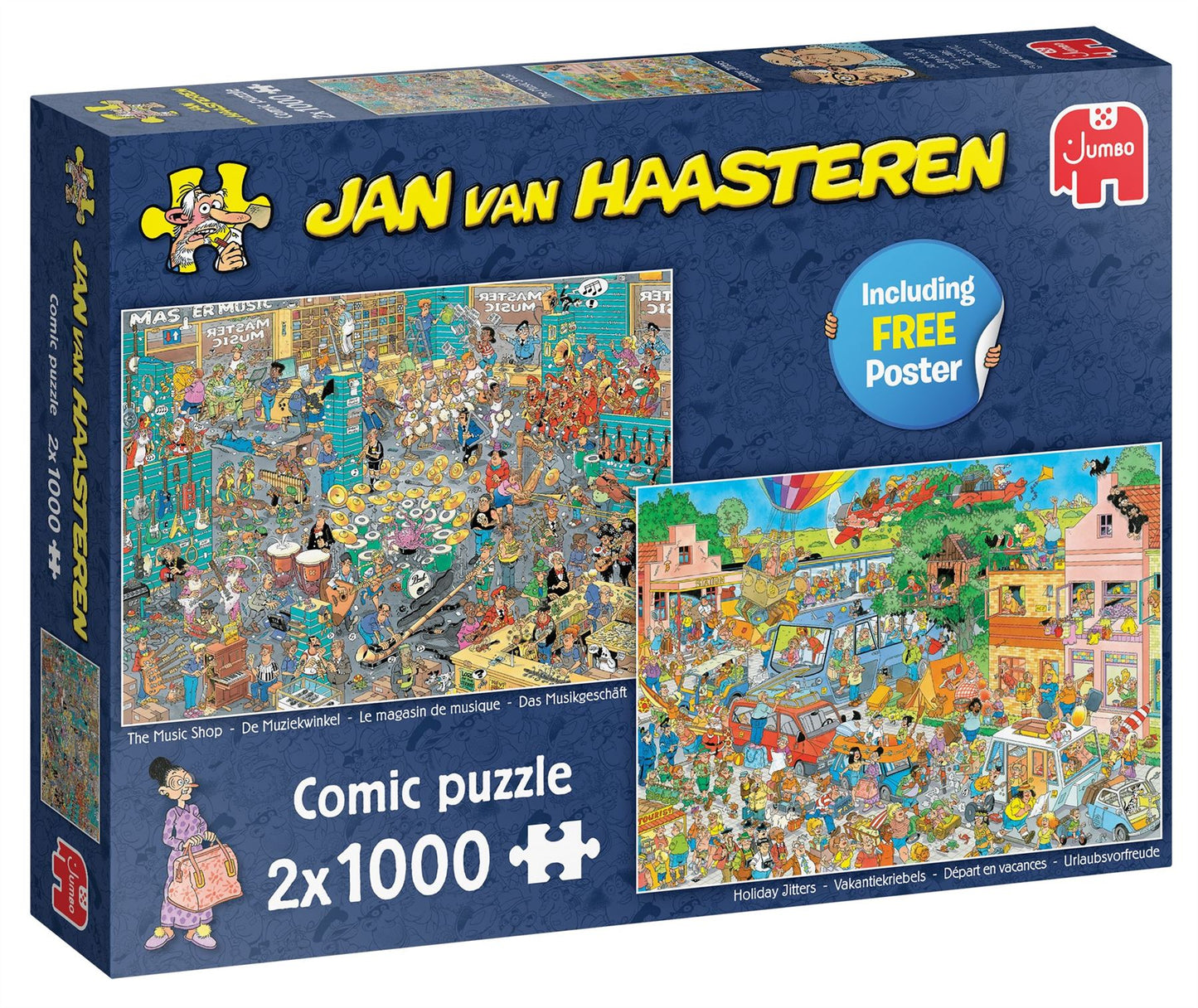 The Music Shop & Holiday Jitters - Jan Van Haasteren 1000 Piece Jigsaw Puzzle