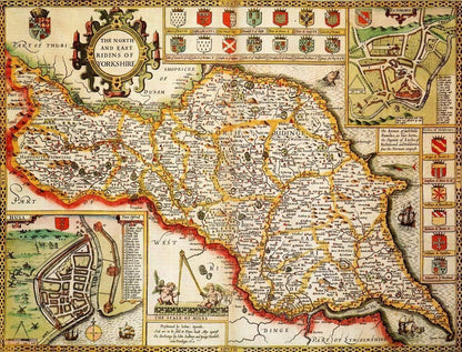 Yorkshire North & East Riding Historical Map 1000 Piece Jigsaw Puzzle (1610) - All Jigsaw Puzzles UK
 - 1